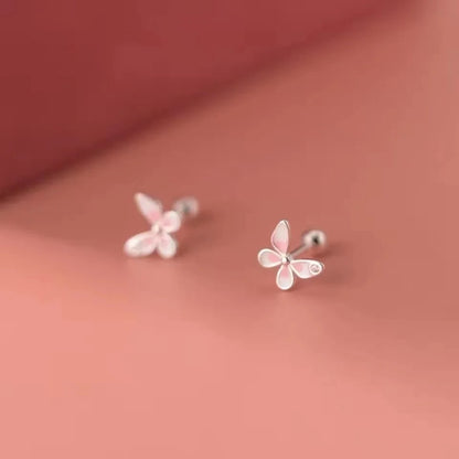 925 Silver Tragus Piercing Helix Studs Butterfly Heart - Smarsty