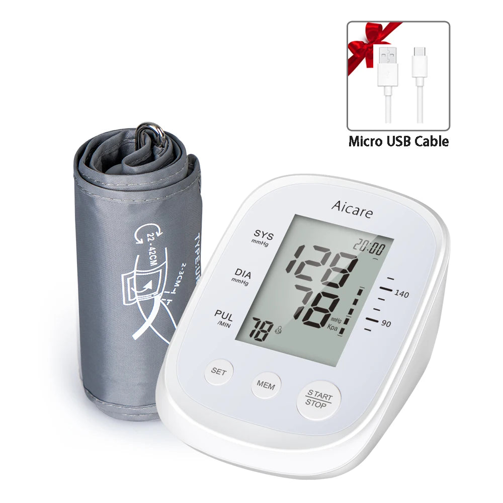 Automatic Upper Arm Blood Pressure Monitor with Data Storage - Smarsty