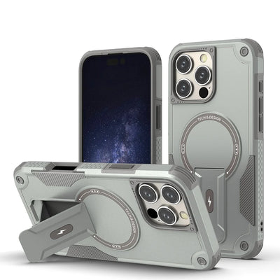 Armor Invisible Bracket for Magsafe Case For iPhone 17 16 15 13 14 12 Pro Max Plus 11 Magnetic PC Wireless Charge Holder Cover