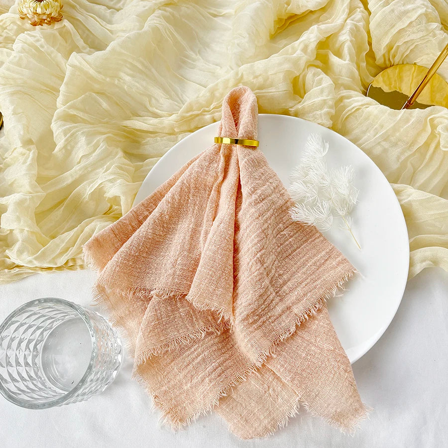 Reusable Cotton Wedding Napkins for Rustic Table Decor - Smarsty