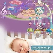 Musical Baby Crib Mobile with Lights Music Projection for Infants 0-6 Months Remote Control Crib Toys for Newborn Baby Mobile by Smarsty