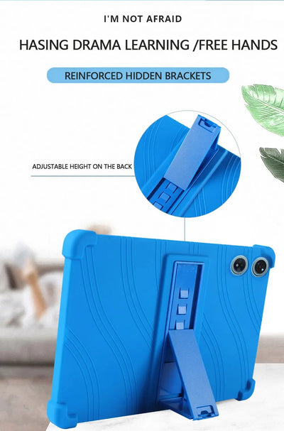 For Teclast P50 AI Tablet 11" Android 15 Case Shockproof Cover Soft Silicon Stand Protective Shell
