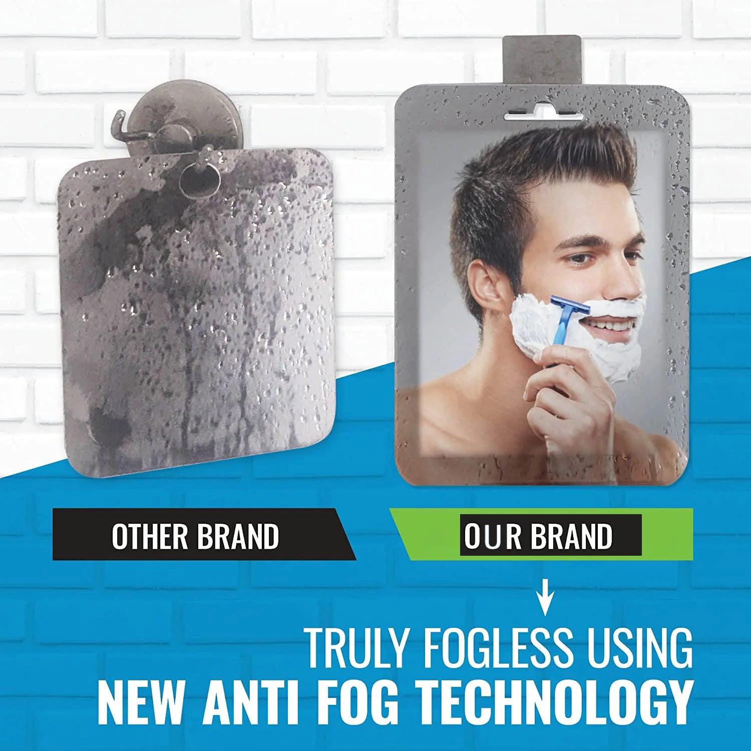 Fogless Acrylic Shower Mirror for Easy Shaving - Smarsty