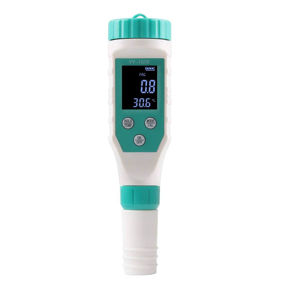 Digital Chlorine PH Tester 7 in 1 Water Quality Analyzer - Smarsty