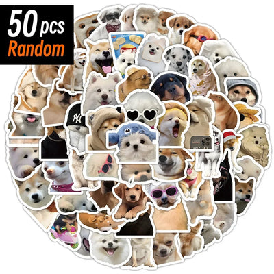 10/50/100pcs Funny Dog Stickers Cartoon Cute Decals Toy Stationery Guitar Phone Bicycle Laptop Luggage Car Graffiti Kids Sticker - Smarsty