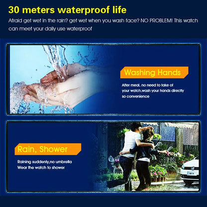 Men's Waterproof Sports Watch with LED Display and Stopwatch - Smarsty