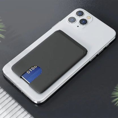Phone Holder Sticker Credit Card Holder 3M Adhesive Soft Silicone Mobile Phone Wallet Compatible for Iphone Android Samsung