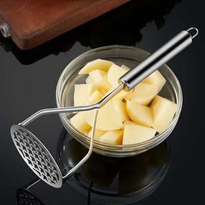 Stainless Steel Potato Masher Pumpkin Garlic Vegetable Fruit Easy Mud Press Grinder Children Food Crusher Kitchen Accessories
