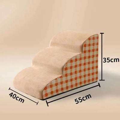 Pet 2/3 Steps High Density Foam Dog Secure Stairs Ramps Non-Slip Pet Steps for Older Dogs Pet with Joint Pain Sofa Bed Ladder - Smarsty
