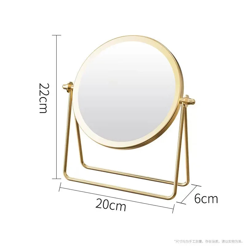 360 Degree Rotating Iron Makeup Mirror with Stylish Design - Smarsty