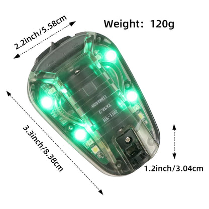 BOOIU Tactical Helmet Light Signal Light with LED IR/Strobe IFF Helmet Light Flashlight Survival Signal Light for Outdoor Sport by Smarsty