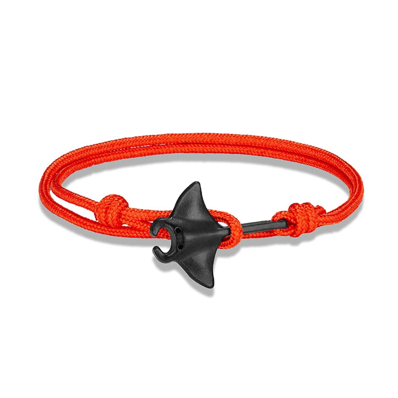 Adjustable Ocean Animals Manta Ray Paracord Bracelet - Smarsty