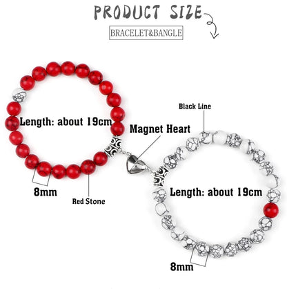 Natural Stone Couple Bracelets Set for Friendship - Smarsty