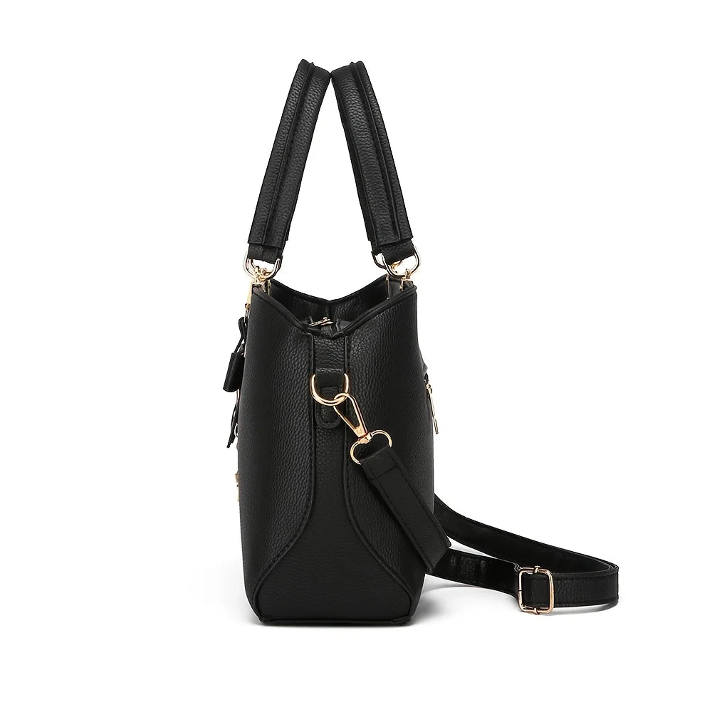 Elegant Bowknot Shoulder Bag With Multiple Compartments - Smarsty