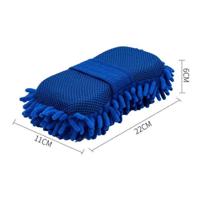 Absorbent Microfiber Chenille Car Wash Sponge Brush Kit - Smarsty