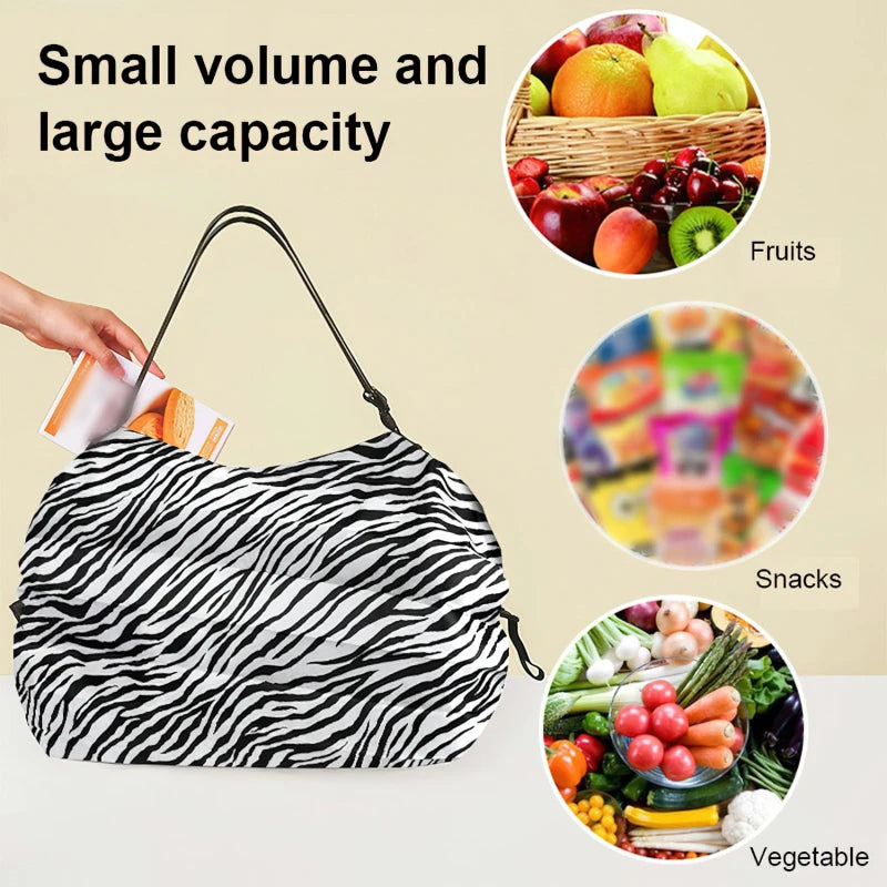 Foldable Waterproof Shopping Bag Portable Travel Tote - Smarsty
