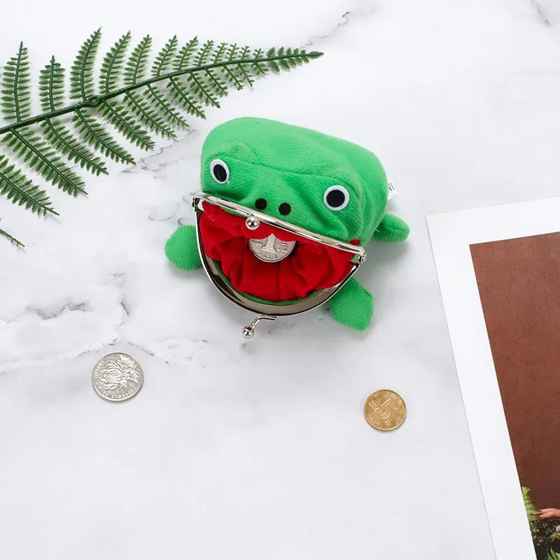 Cute Anime Frog Wallet Coin Purse Kiss Lock Accessory - Smarsty