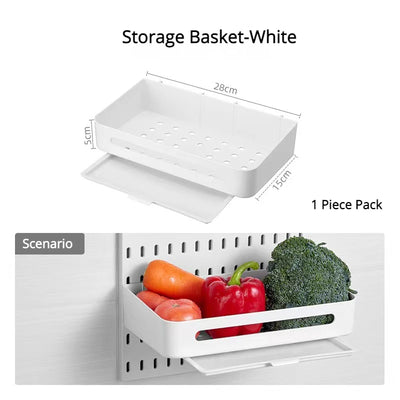 New DIY Pegboard Accessories Hanging Shelf Storage Hooks Wall Organizer No Punching Crafts Organization For Garage Kitchen Room by Smarsty