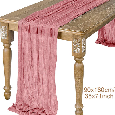 Semi-Sheer Gauze Table Runner for Vintage Weddings - Smarsty