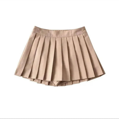 Spice girl pleated skirt female pure color small short skirt summer new Korean version JK college wind high waist mini skirt - Smarsty
