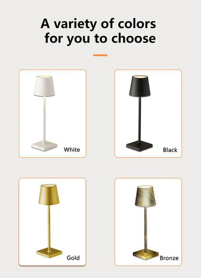 Wireless LED Table Lamp Rechargeable Dimmable Mood Light - Smarsty