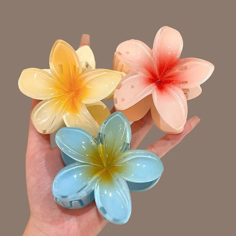 Hawaiian Gradient Hair Clips Flower Beach Vacation Style - Smarsty