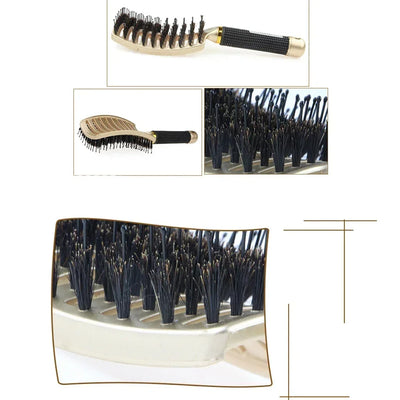 Boar Bristle Hair Brush for Scalp Massage and Detangling - Smarsty