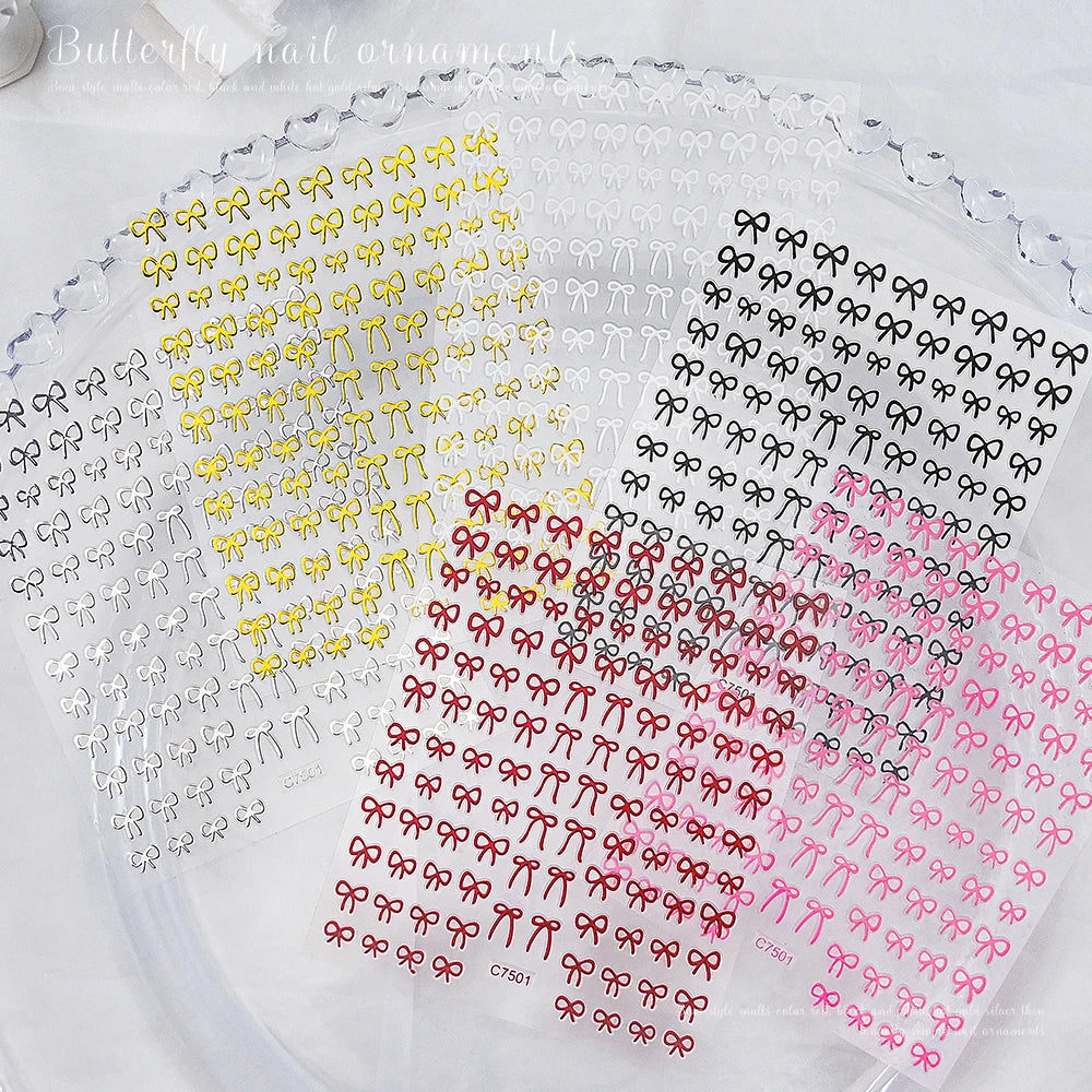 Self-Adhesive 3D Bowknot Nail Stickers for Easy Manicure - Smarsty