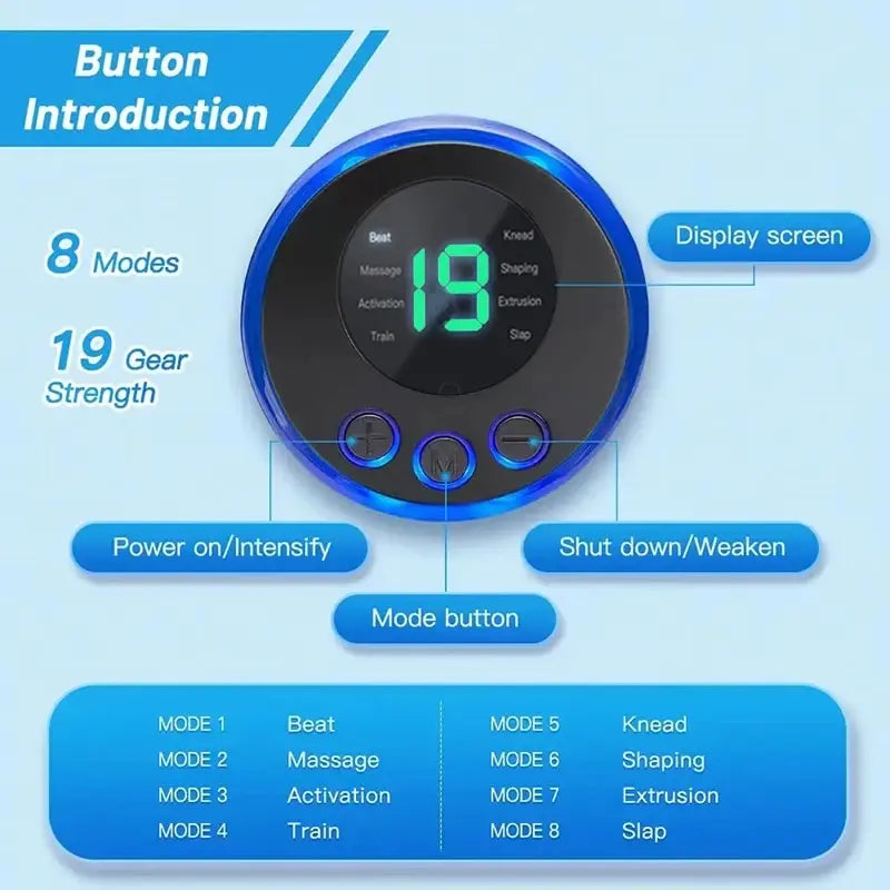 Electric Foot Massager Pad with Remote and 19 Strength Levels - Smarsty