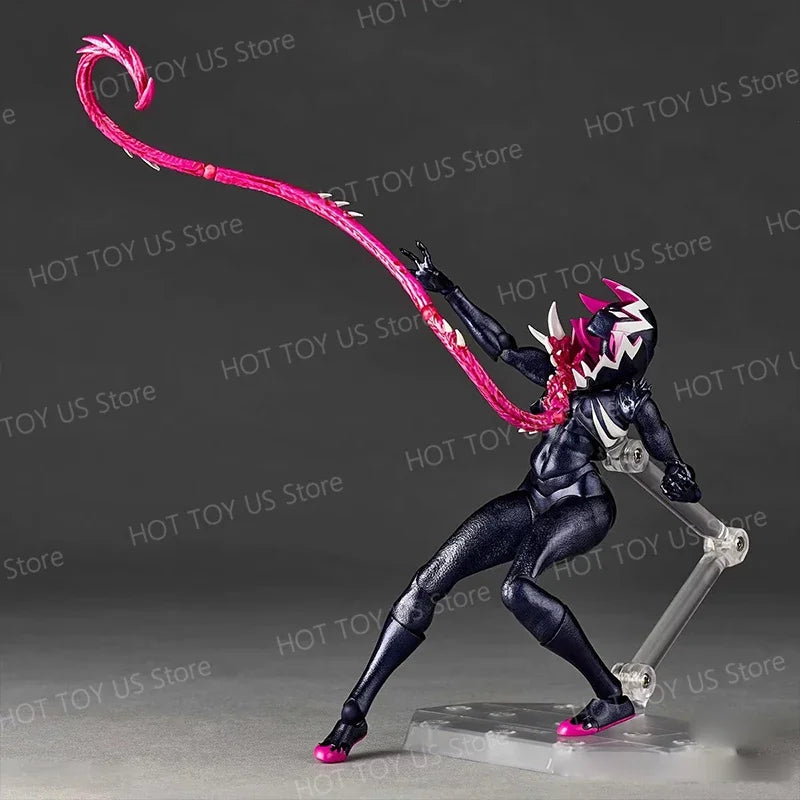 NEW KO Symbiote Gwenom Action Figure | Kaiyodo Revoltech Amazing Yamaguchi | Venomized Gwen Stacy Anime Model Gift