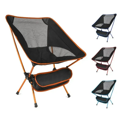 Outdoor Portable Folding Chair Beach Chairs for BBQ Travel Beach Hiking Picnic Seat Easy to Carry Convenient by Smarsty