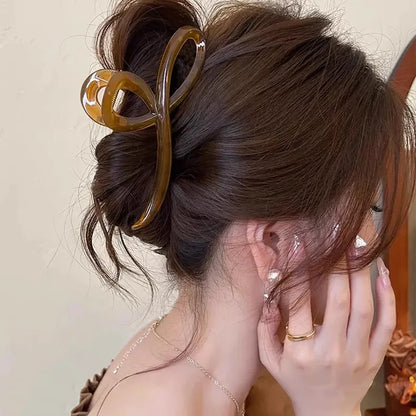 Jelly Color Bow Hair Claw Clip For Women Nonslip Hold - Smarsty