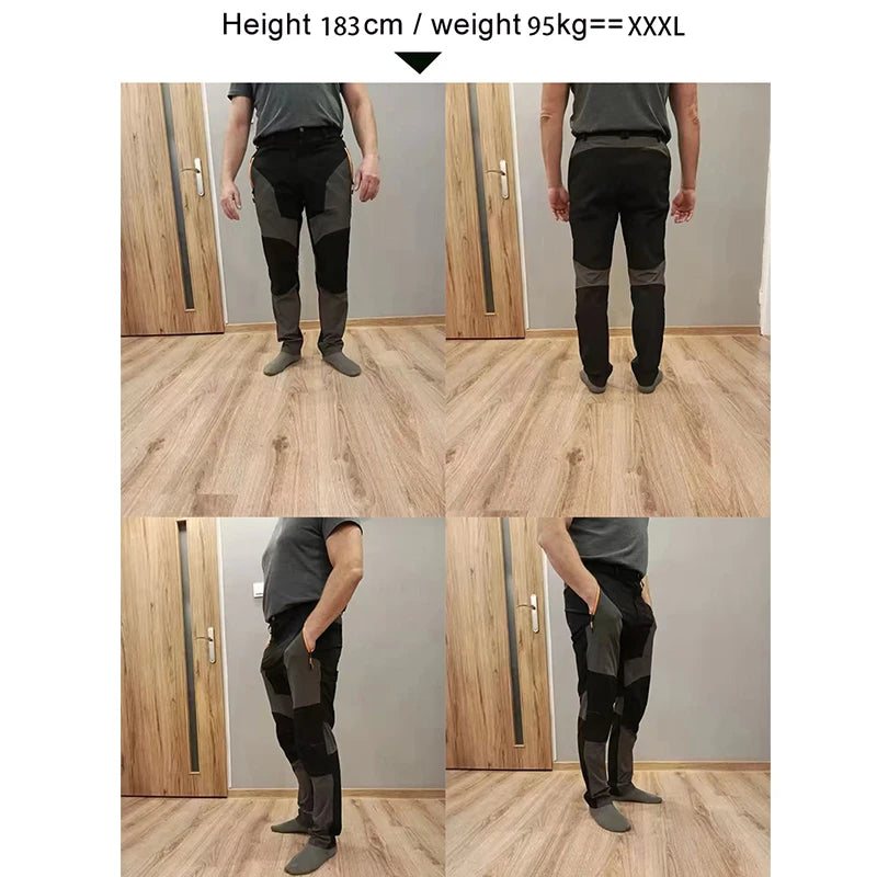 TRVLWEGO Men Summer Sports breathable Pants Hiking Trousers Camping Splash Prevention Quick Dry UV Resistant Elastic Thin - Smarsty