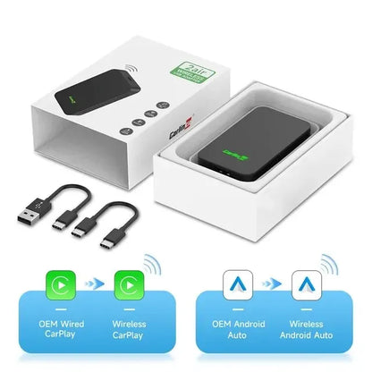 3 In 1 Wireless CarPlay Android Auto Adapter For Cars - Smarsty