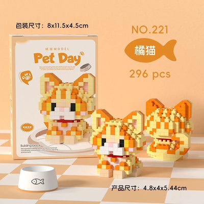 Animal Small Particle Dog Cat  Mini Building Blocks DIY Assembly Brick Sets Educational Toys for Kid 10 To 12 Year Birthday Gift - Smarsty