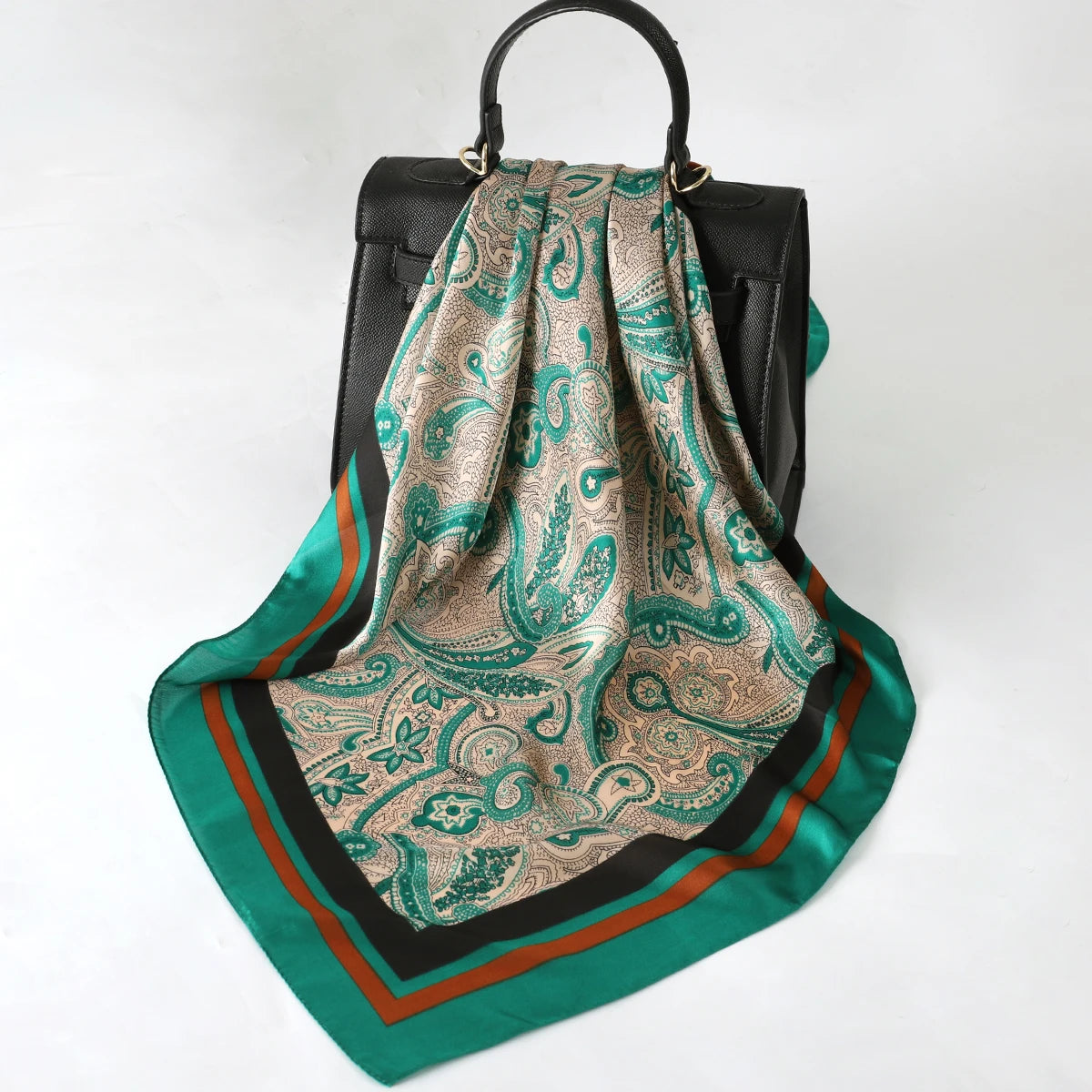 Satin Silk Square Scarf for Women Sun Protection - Smarsty
