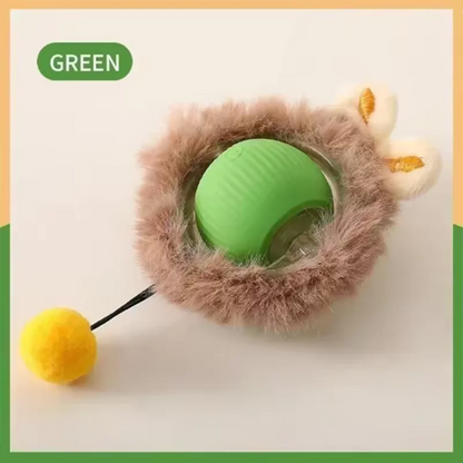 Interactive Cat Rolling Ball Toy with Rechargeable Tail - Smarsty