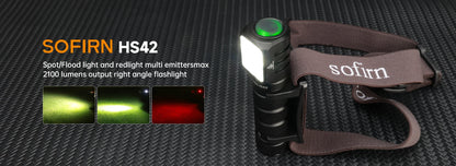 SOFIRN HS42 Headlamp 2100lm 18650 EDC USB C Rechargeable with Power Bank Flashlight SST40 LED Torch with Magnetic for Camping