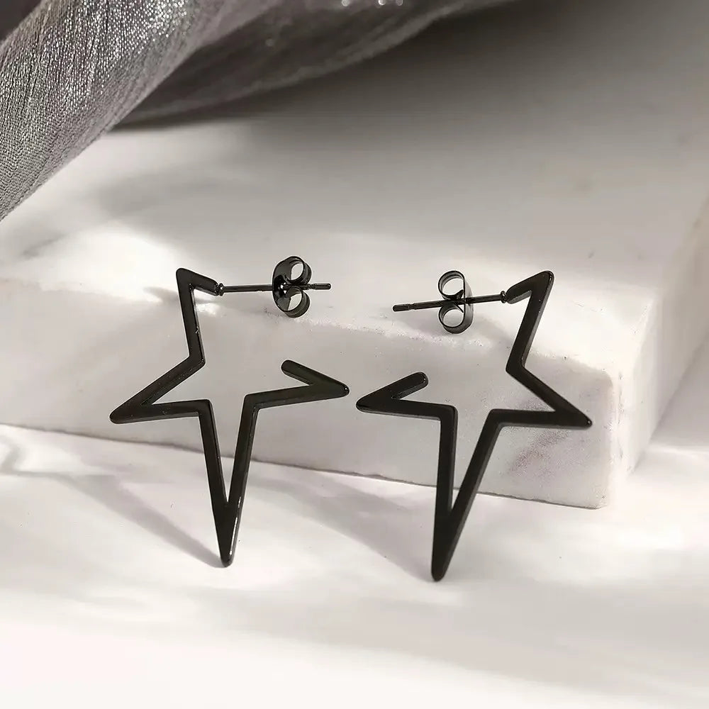 Harajuku Punk Big Star Earrings for Cool Y2K Style Trend - Smarsty