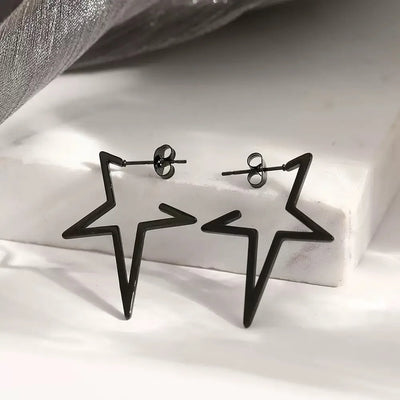 Harajuku Punk Big Star Earrings for Cool Y2K Style Trend - Smarsty