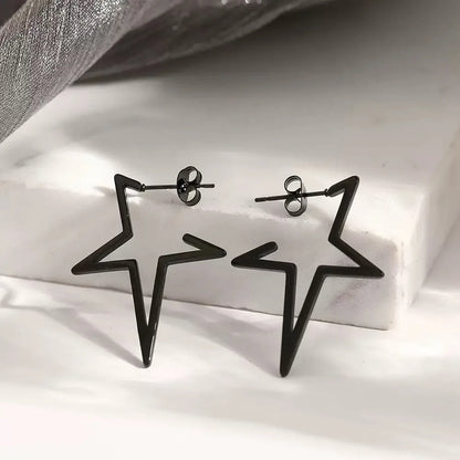 Harajuku Punk Big Star Earrings for Cool Y2K Style Trend - Smarsty