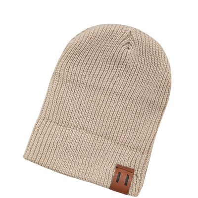 3pcs Autumn Winter Baby Warm Knitted Hats Kids Knit Beanie Hat Solid Color Children Hat For Boys Girls Accessories