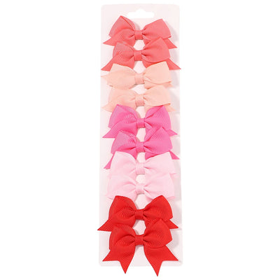 Handmade Baby Girls Bow Hair Clips Set Nontoxic Soft - Smarsty