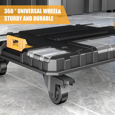 AIRAJ MultiFunctional Tier Stackable Rolling Plastic Portable Folding Tool Storage Box , Suitable for Garage Storage
