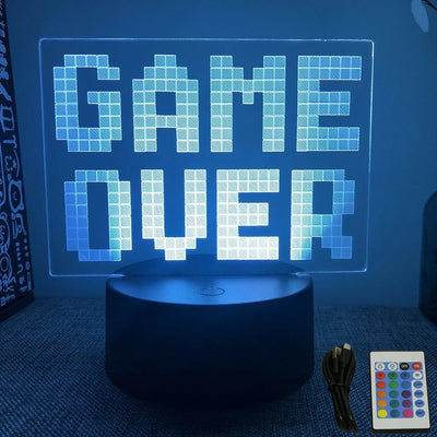 Neon Gamer 3D LED Night Light for Gaming Room - Smarsty
