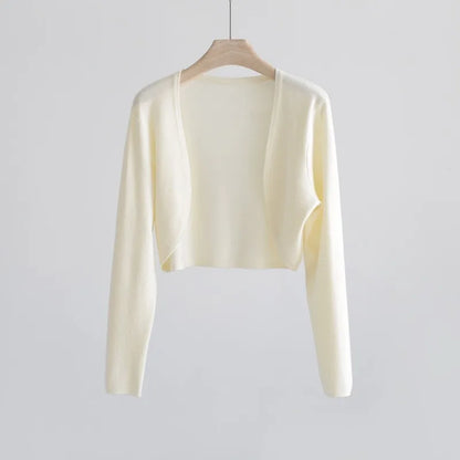 Sun Protection Knit Cardigan Women's Thin Coat Ice Silk Outerwear Cover-up Shawl Air Conditioning Shirt Summer