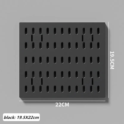 Punch-free Hole Board Vertical Desktop Wall Hanging Office Desk Storage Shelf Reading Room Desktop kitchen Bathroom Storage Rack by Smarsty