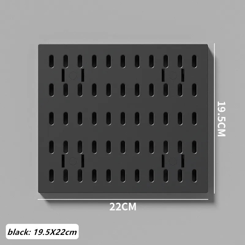 Punch-free Hole Board Vertical Desktop Wall Hanging Office Desk Storage Shelf Reading Room Desktop kitchen Bathroom Storage Rack by Smarsty