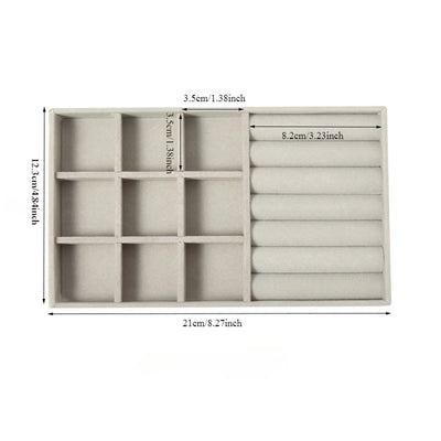 Velvet Jewelry Display Tray for Organized Storage - Smarsty
