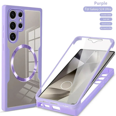 Smarsty 360 Degree Shockproof MagSafe Case Transparent Cover -